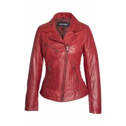 Dames Leren jas Jane 5 rood Dames Leren jas Jane 5 rood